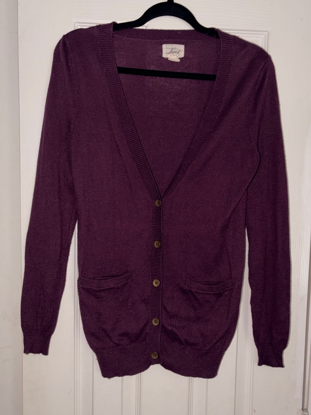 Women's Deep Plum Levi’s V-Neck Button Cardigan Sweater